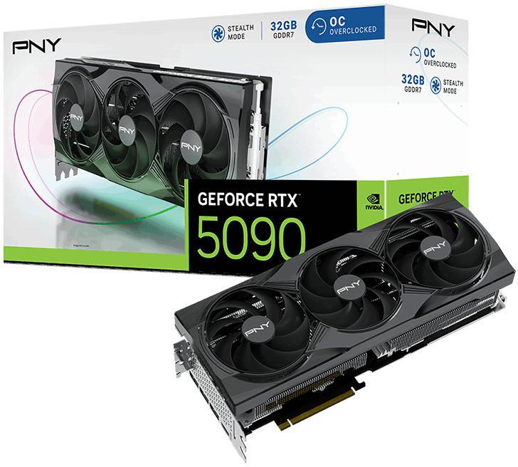 PNY - Gráfica PNY GeForce® RTX 5090 Gaming Triple Fan OC 32GB GDDR7 DLSS4