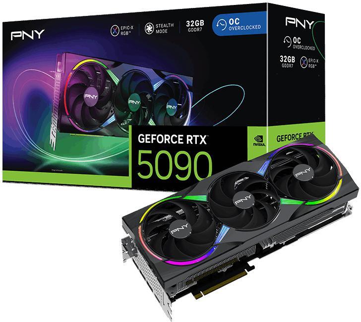 PNY - Gráfica PNY GeForce® RTX 5090 Gaming RGB Triple Fan OC 32GB GDDR7 DLSS4