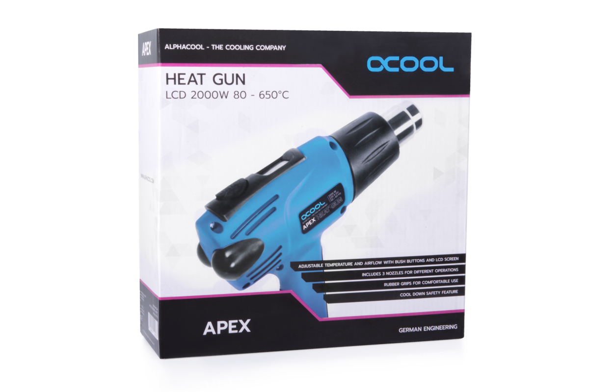 Alphacool - Pistola de Ar Quente Alphacool Apex Heat LCD 2000W