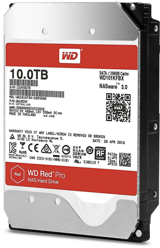 Disco Western Digital Red Pro 10TB 7200rpm 256MB SATA III