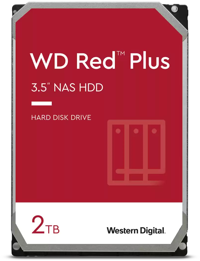 Disco Western Digital Red Plus 2TB 5400rpm 256MB SATA III