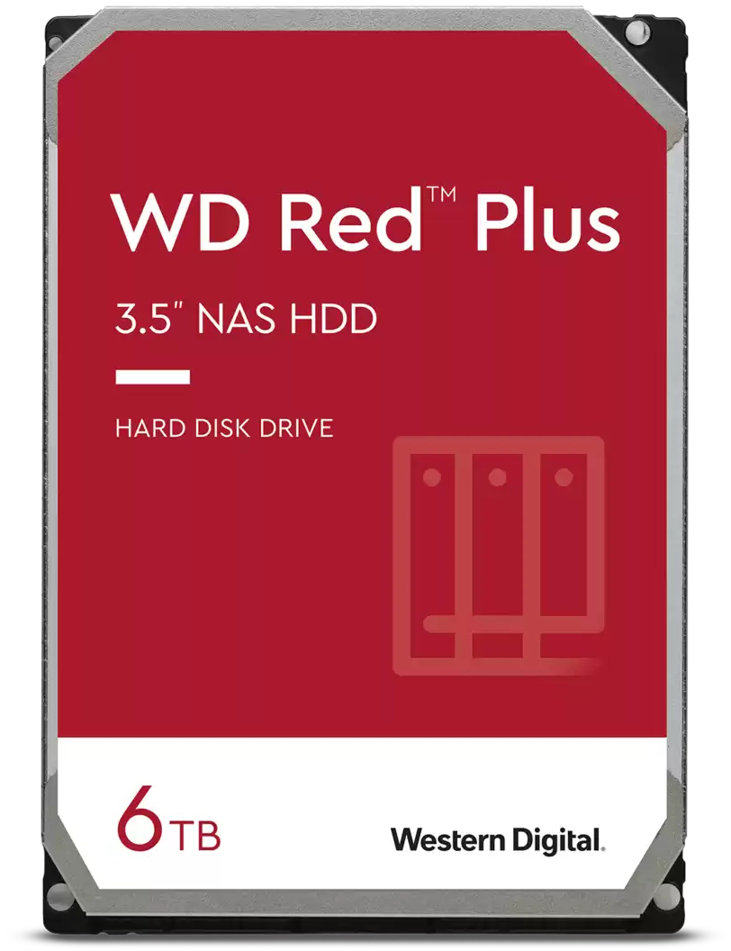 Disco Western Digital Red Plus 6TB 5400rpm 256MB SATA III