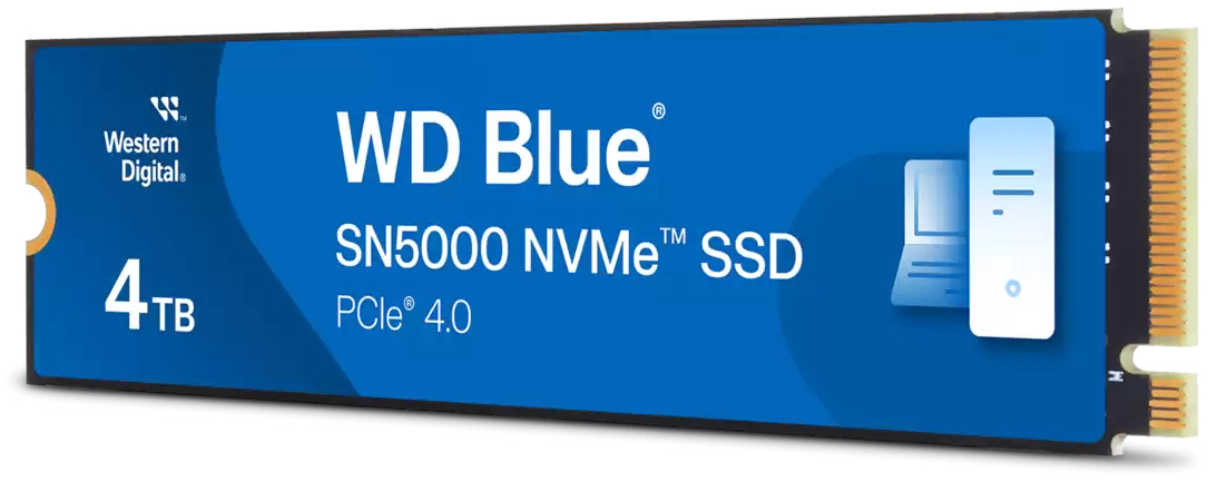 Western Digital - Disco SSD Western Digital Blue SN5000 4TB Gen4 M.2 NVMe (5500/5000MB/s)