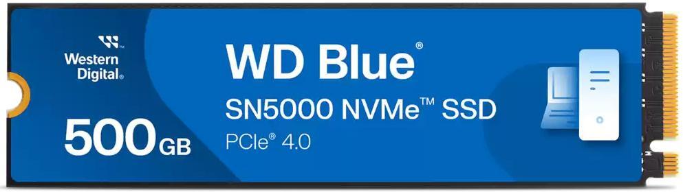 - Disco SSD Western Digital Blue SN5000 500GB Gen4 M.2 NVMe (5000/4000MB/s) Picture of - Disco SSD Western Digital Blue SN5000 500GB Gen4 M.2 NVMe (5000/4000MB/s)
