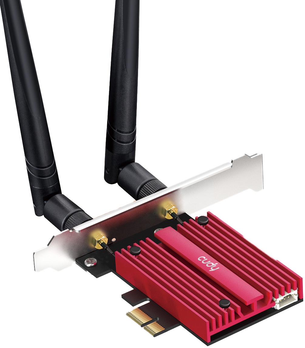 Cudy - Placa de Rede Cudy PCI Express WE3000S AX5400 Tri-Band Wi-Fi 6