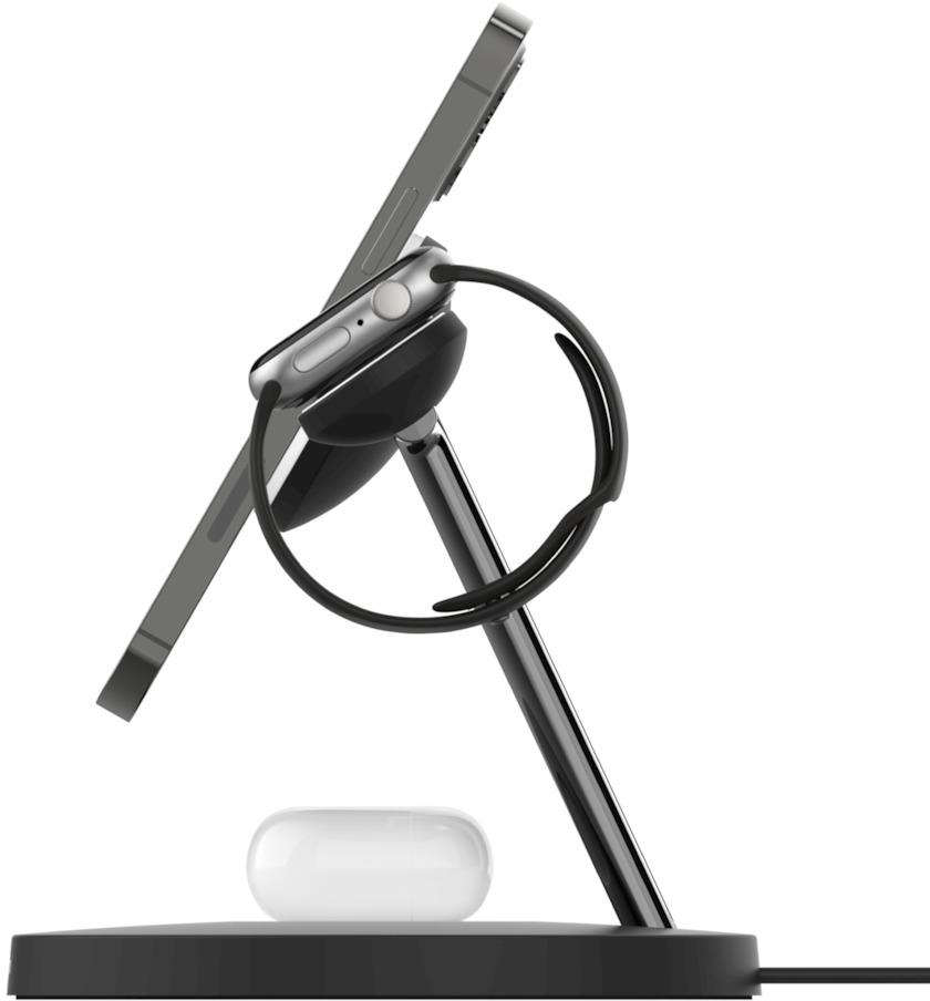 Belkin - Base de Carregamento Belkin 3-in-1 Boost Charge Pro com MagSafe 15W Preto