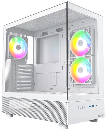 Caixa ATX Montech XR RGB Vidro Temperado Branco