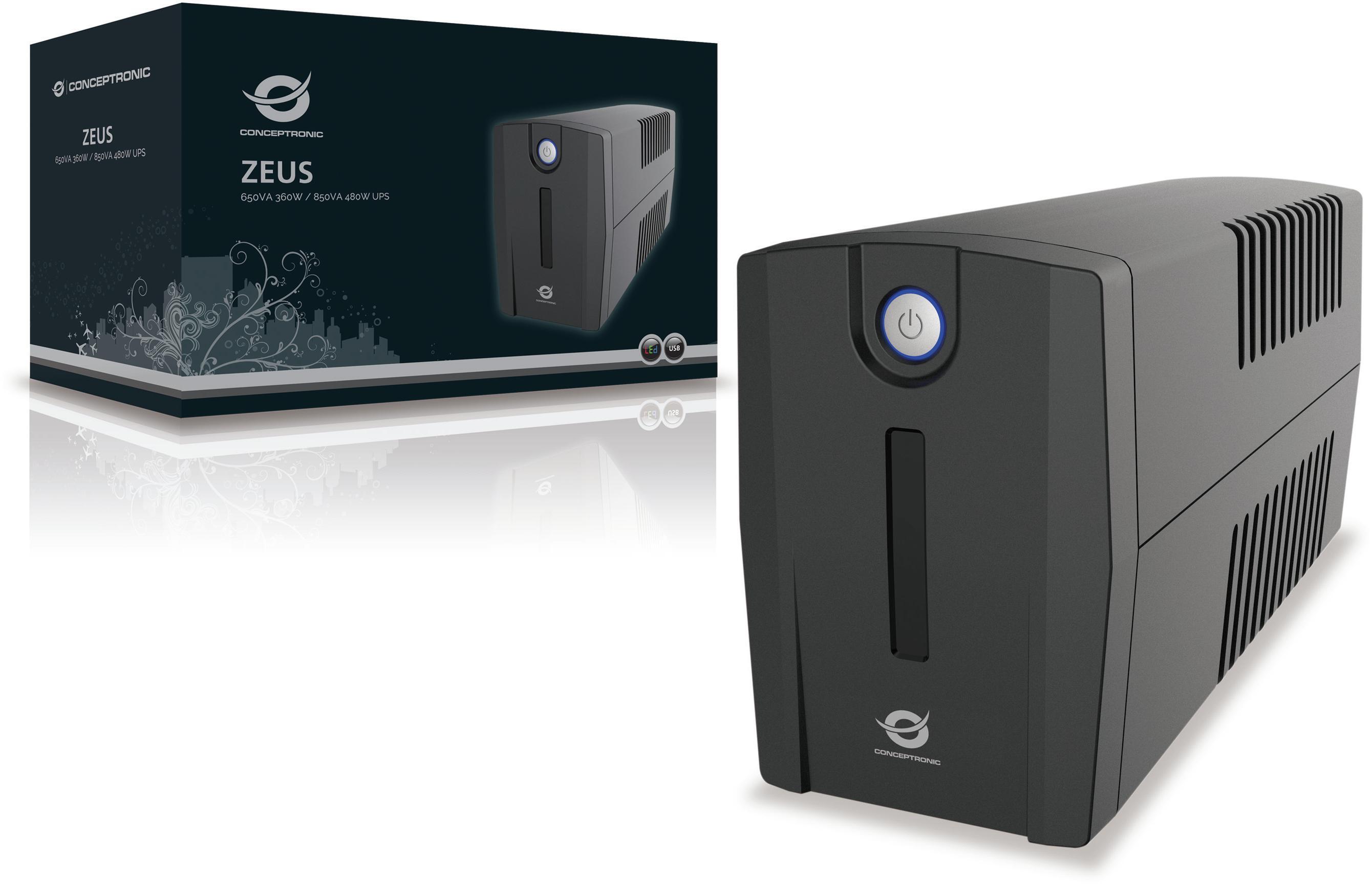 Conceptronic - UPS Conceptronic Zeus 850VA com Schuko