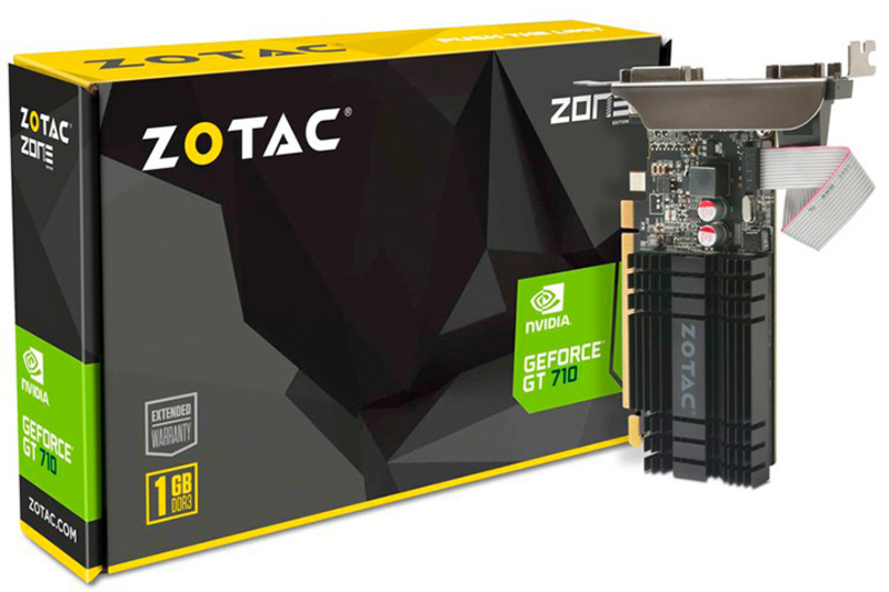 Gráfica ZOTAC GeForce® GT 710 Zone Edition 1GB GD3