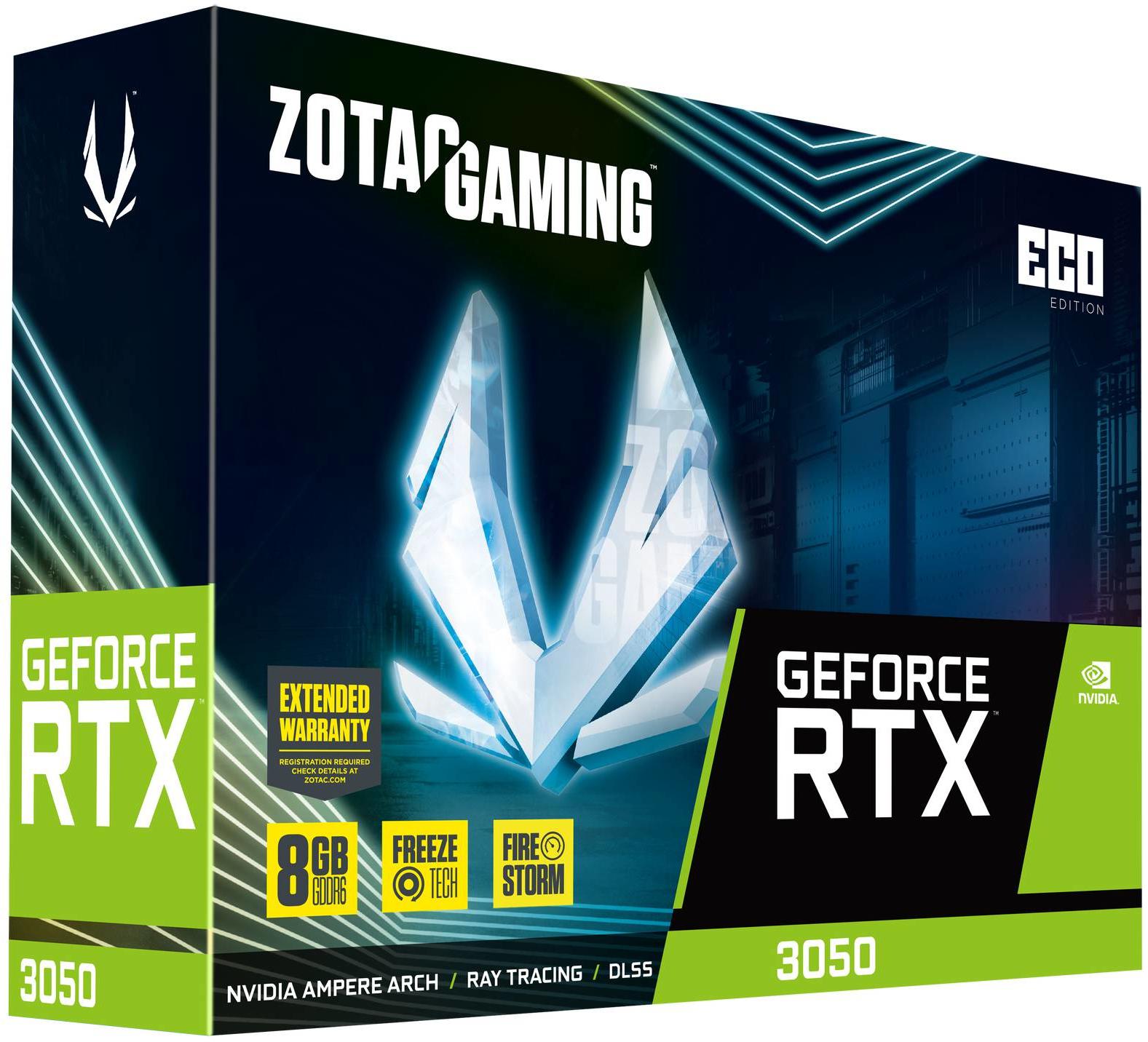 ZOTAC - Gráfica ZOTAC GeForce® RTX 3050 ECO 8GB GDDR6
