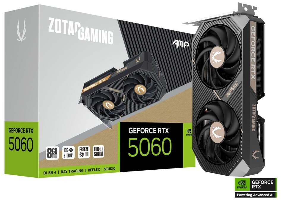 Gráfica ZOTAC GeForce® RTX 5060 Amp 8GB GDDR7 DLSS4
