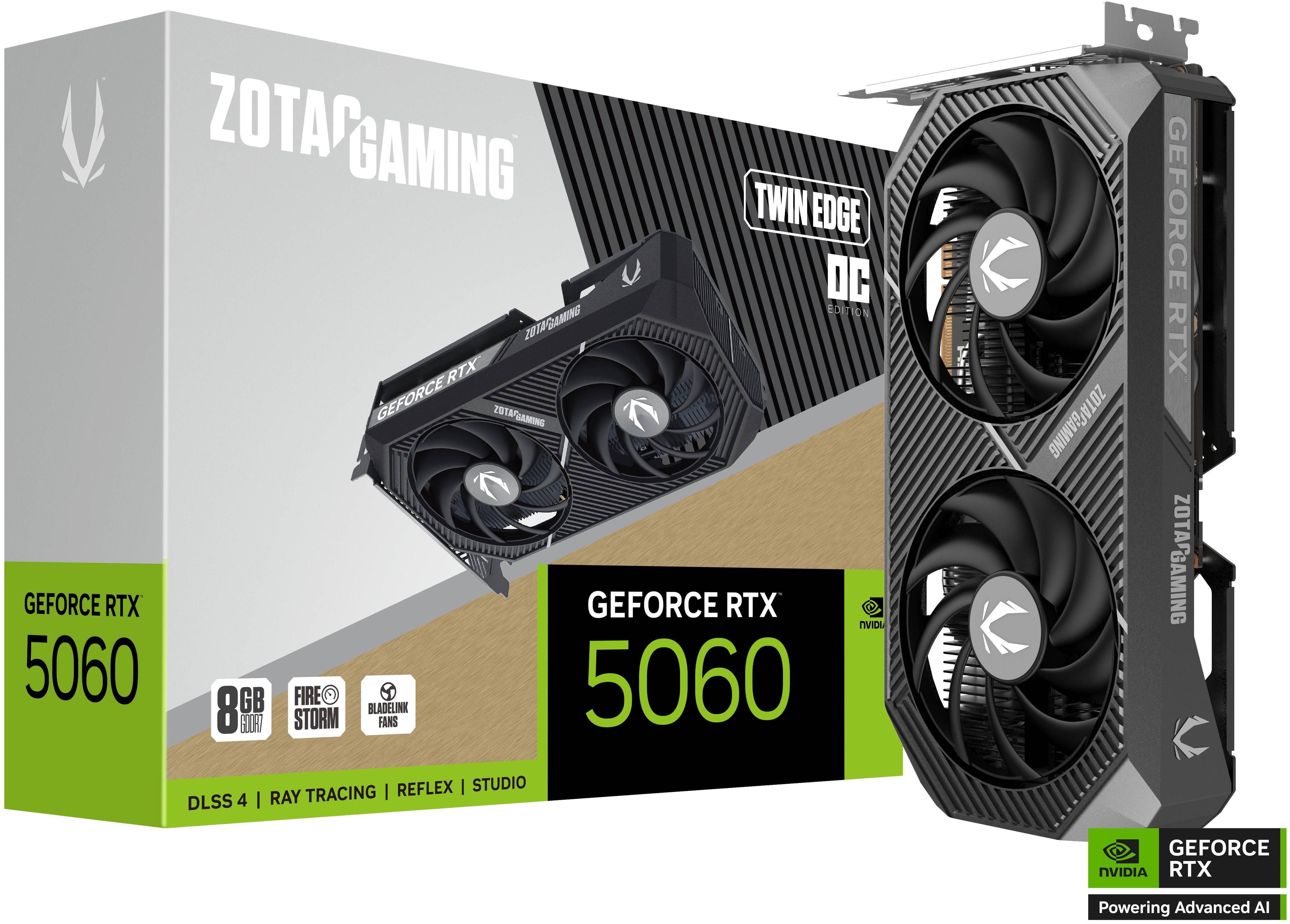 ZOTAC - Gráfica ZOTAC GeForce® RTX 5060 Twin Edge OC 8GB GDDR7 DLSS4