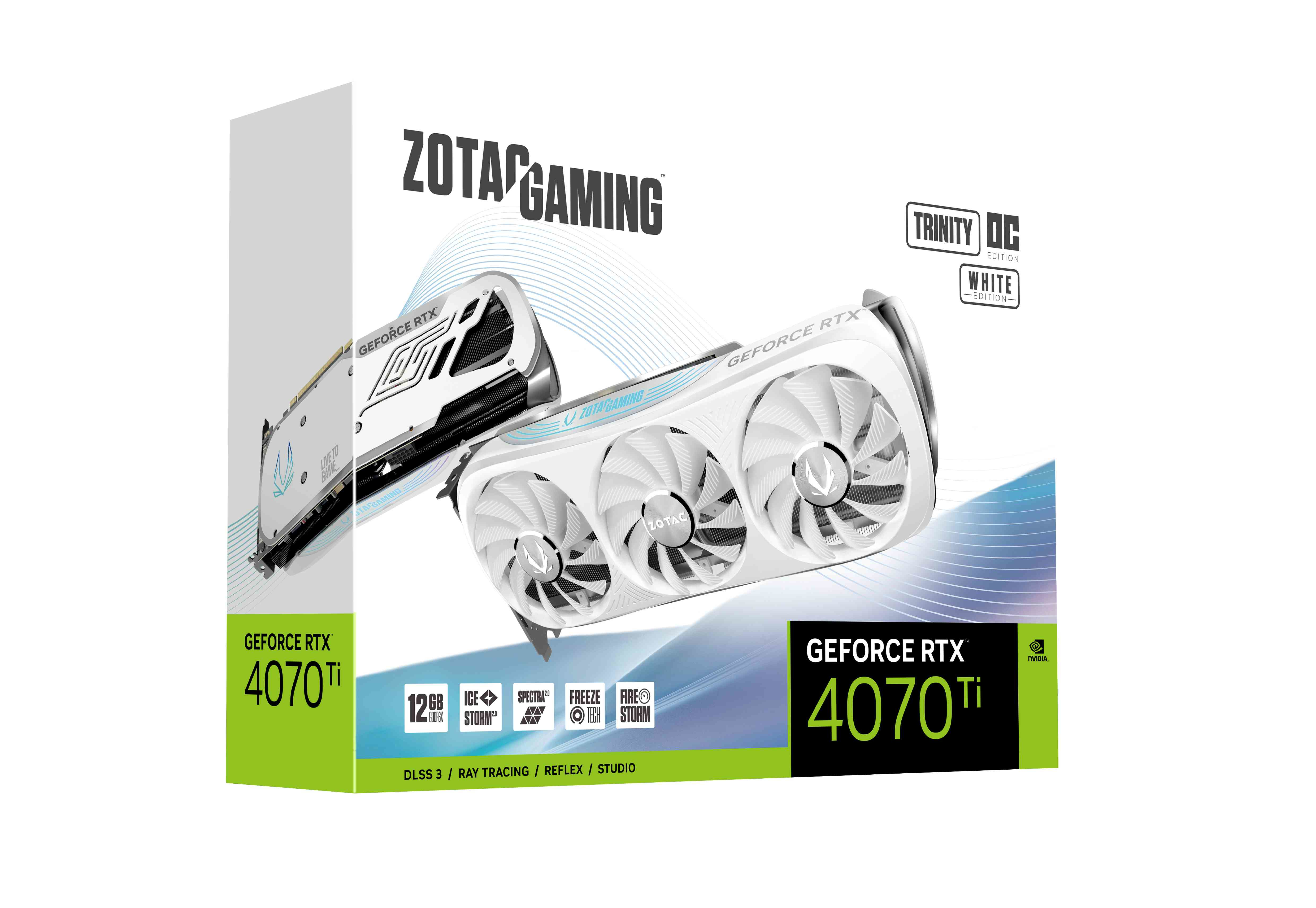ZOTAC - Gráfica ZOTAC GeForce® RTX 4070 Ti Trinity OC White Edition 12GB GDDR6X DLSS3
