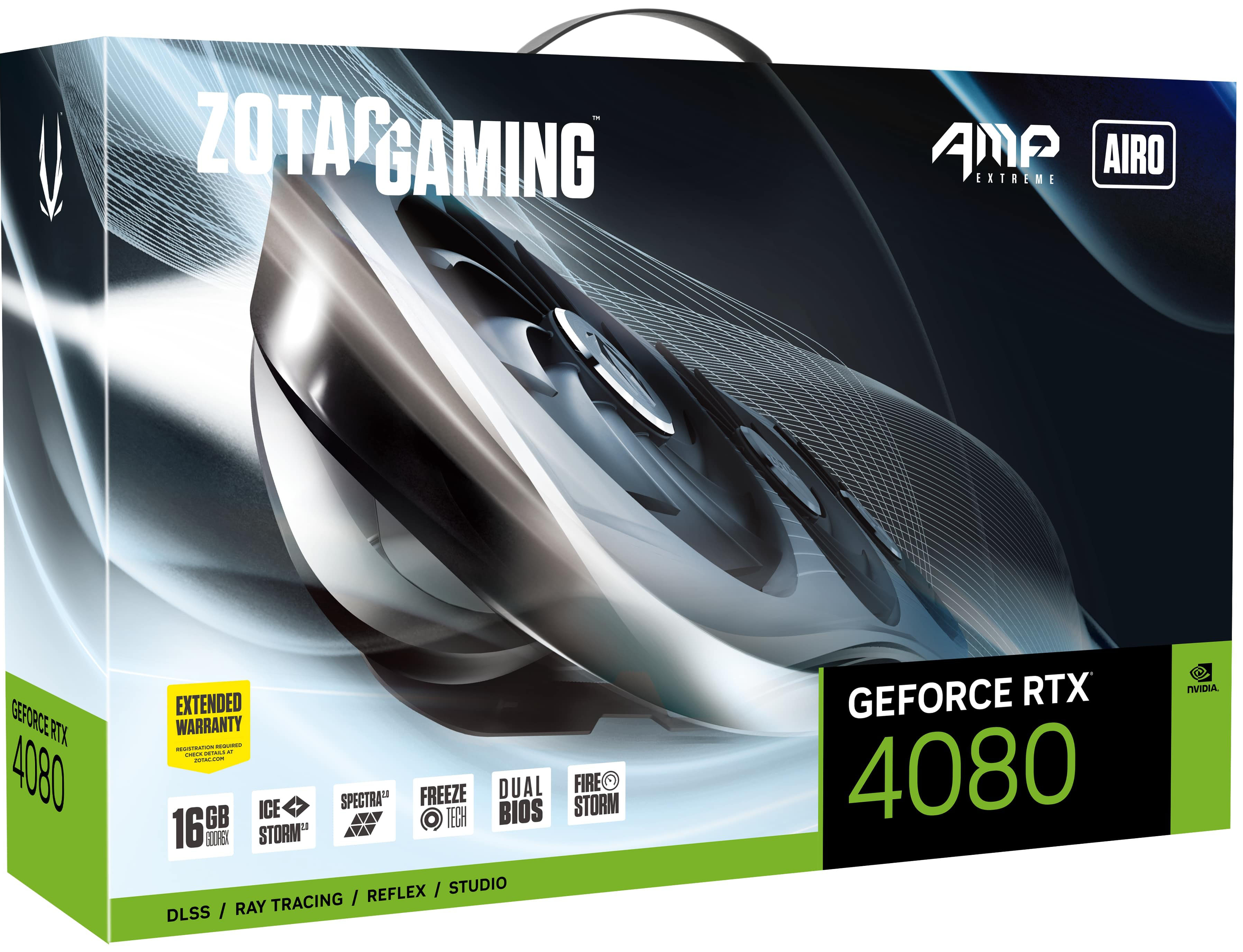 ZOTAC - Gráfica ZOTAC GeForce® RTX 4080 AMP Extreme AIRO 16GB GDDR6X DLSS3