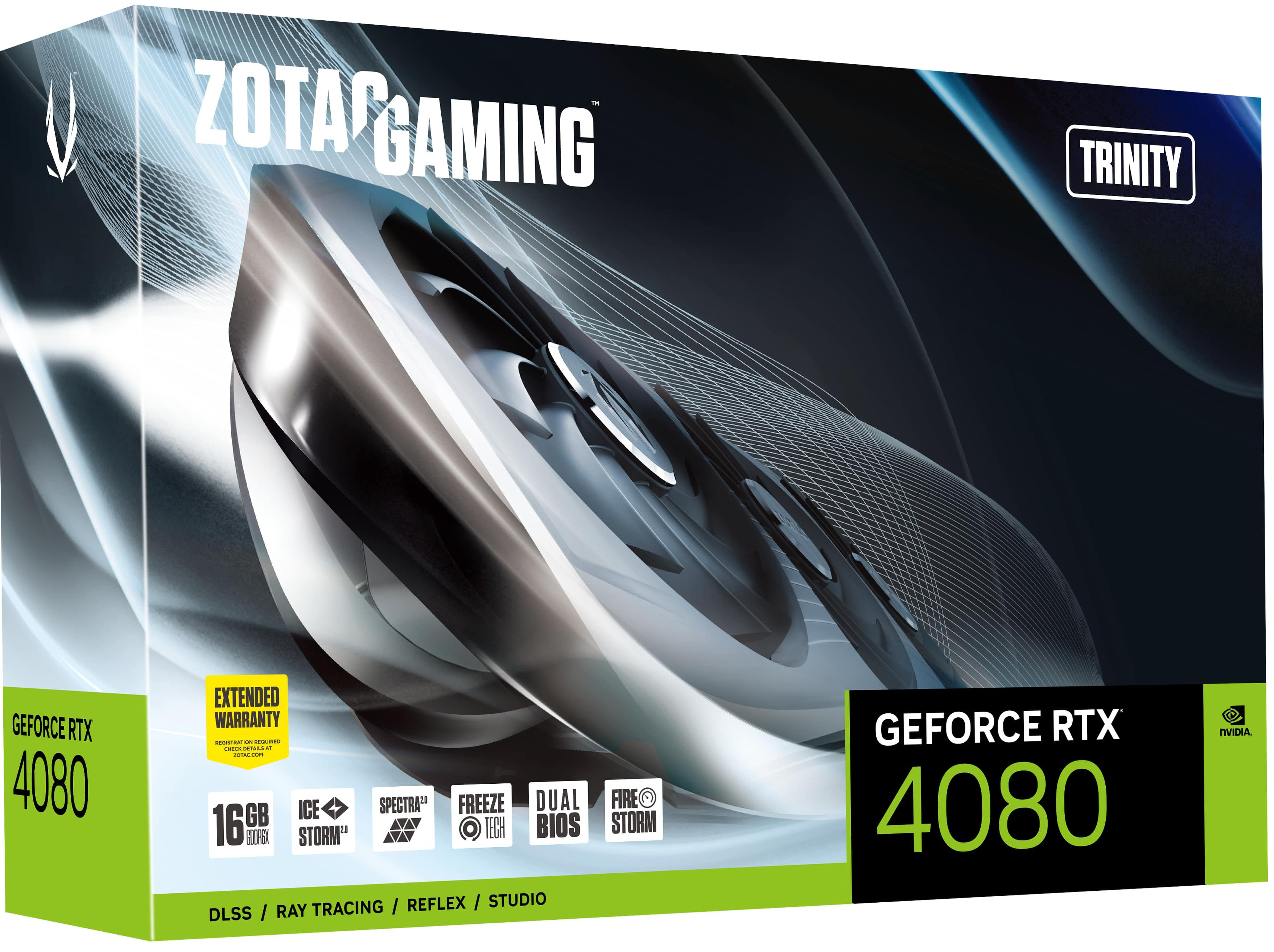 ZOTAC - Gráfica ZOTAC GeForce® RTX 4080 Trinity 16GB GDDR6X DLSS3